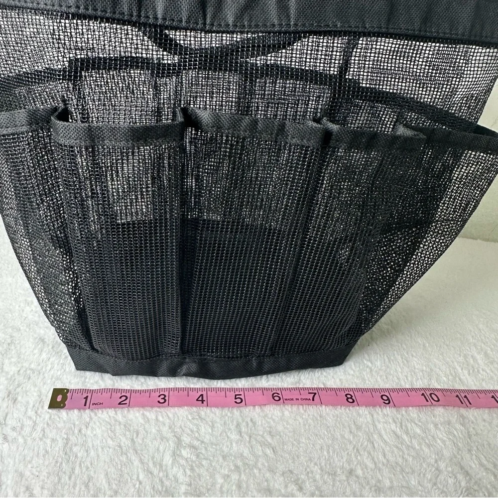 Black Mesh Bathroom Caddy College, Camp, Bath, Dorm Essentials for Students